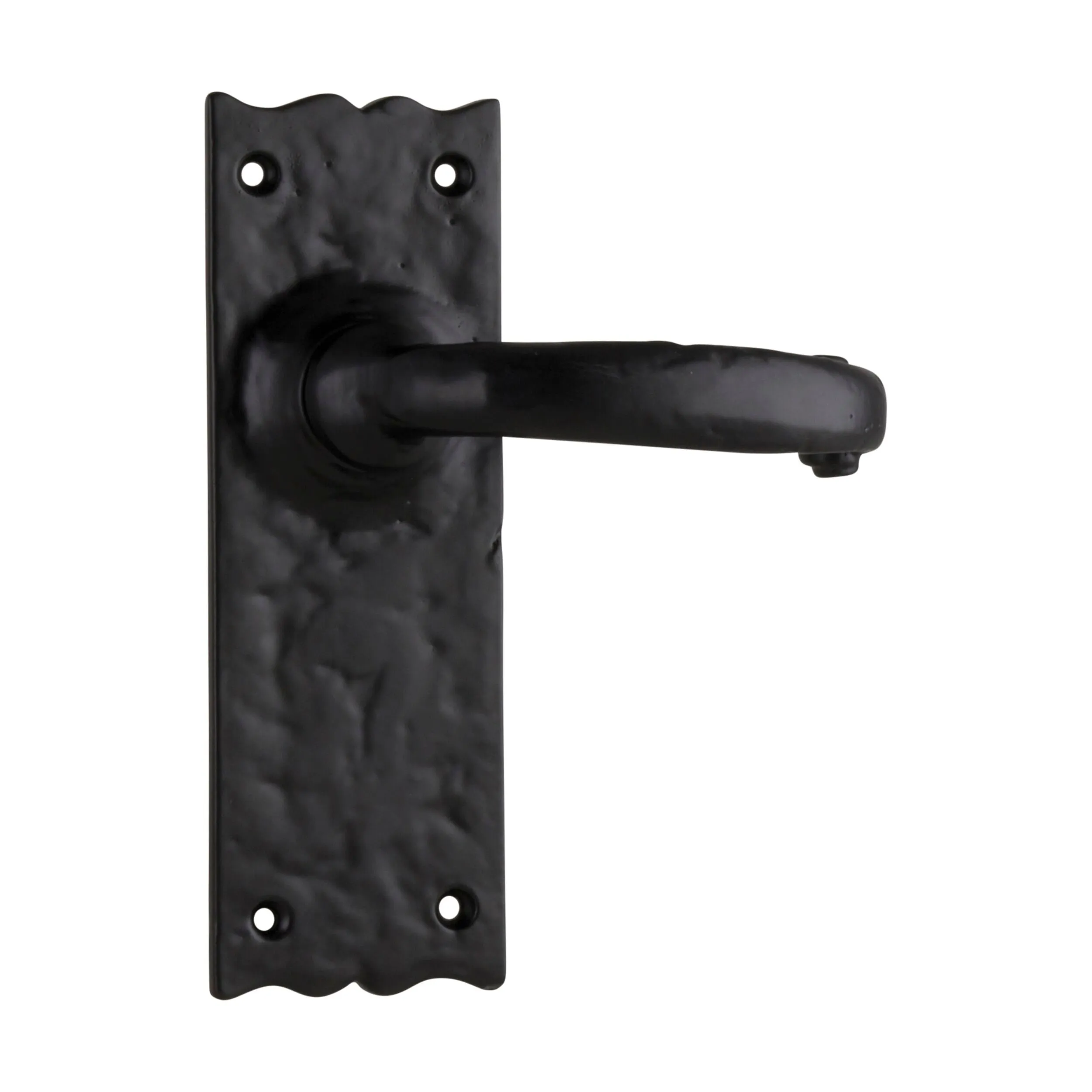 1804 Door Lever Gloucester Iron Latch Pair Matte Black H158xW50xP53mm