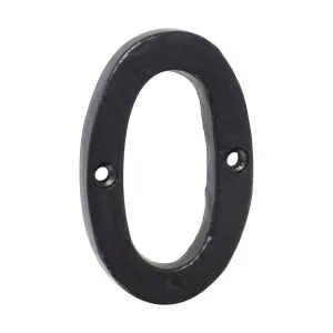 1890 Numeral 0 Iron Matte Black H75mm