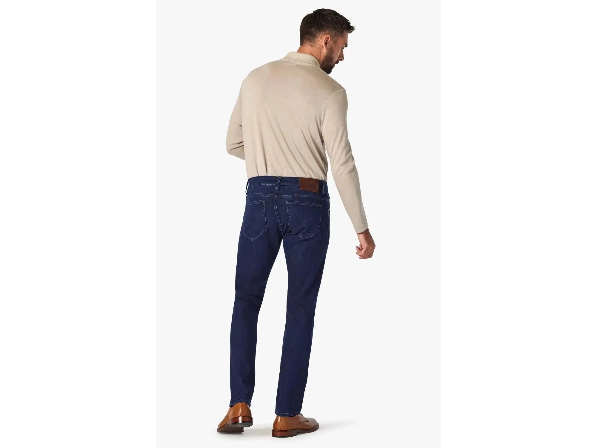 34 Heritage Courage Straight Leg Dark Midnight Brushed Urban Jeans