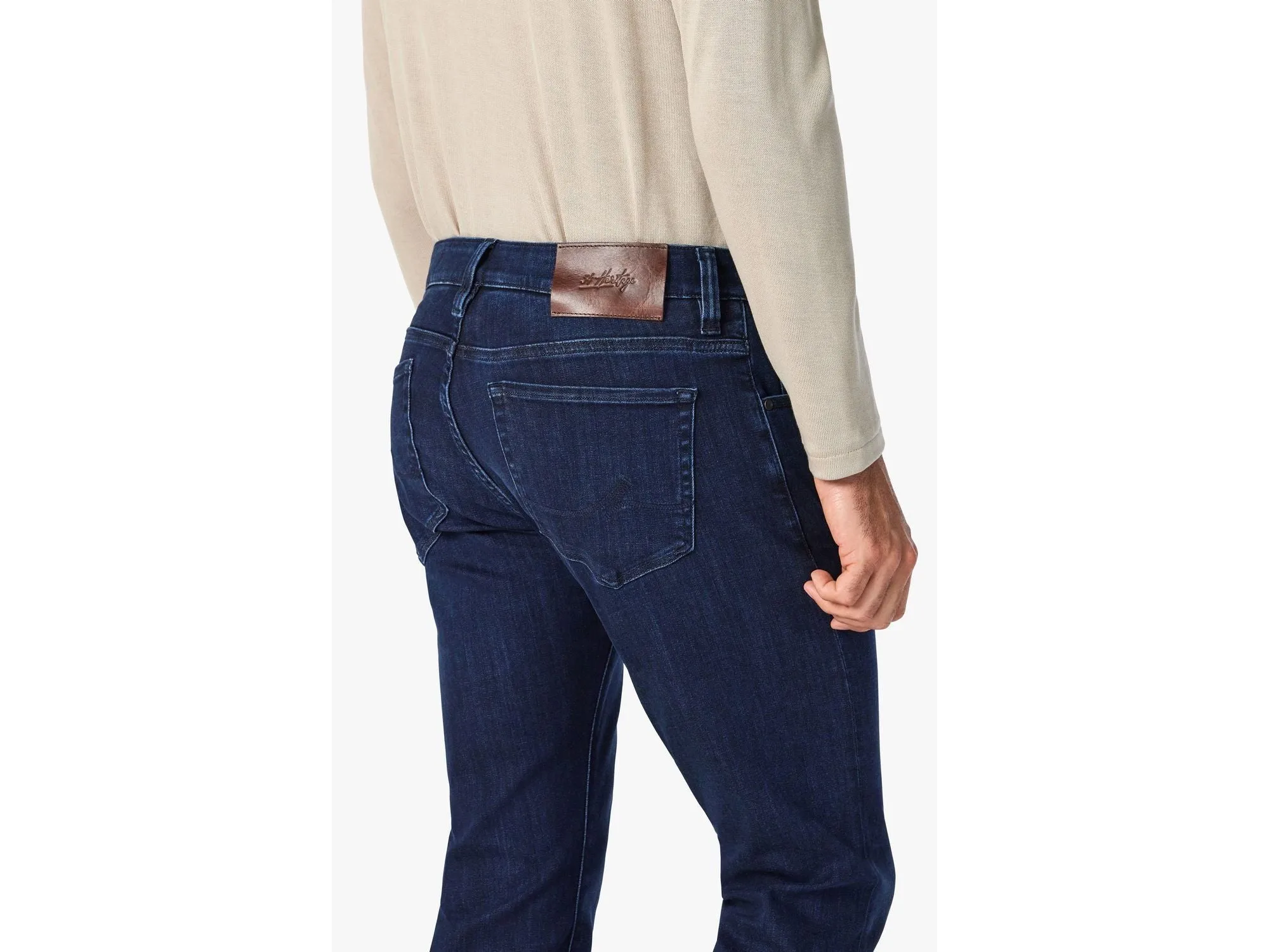 34 Heritage Courage Straight Leg Dark Midnight Brushed Urban Jeans