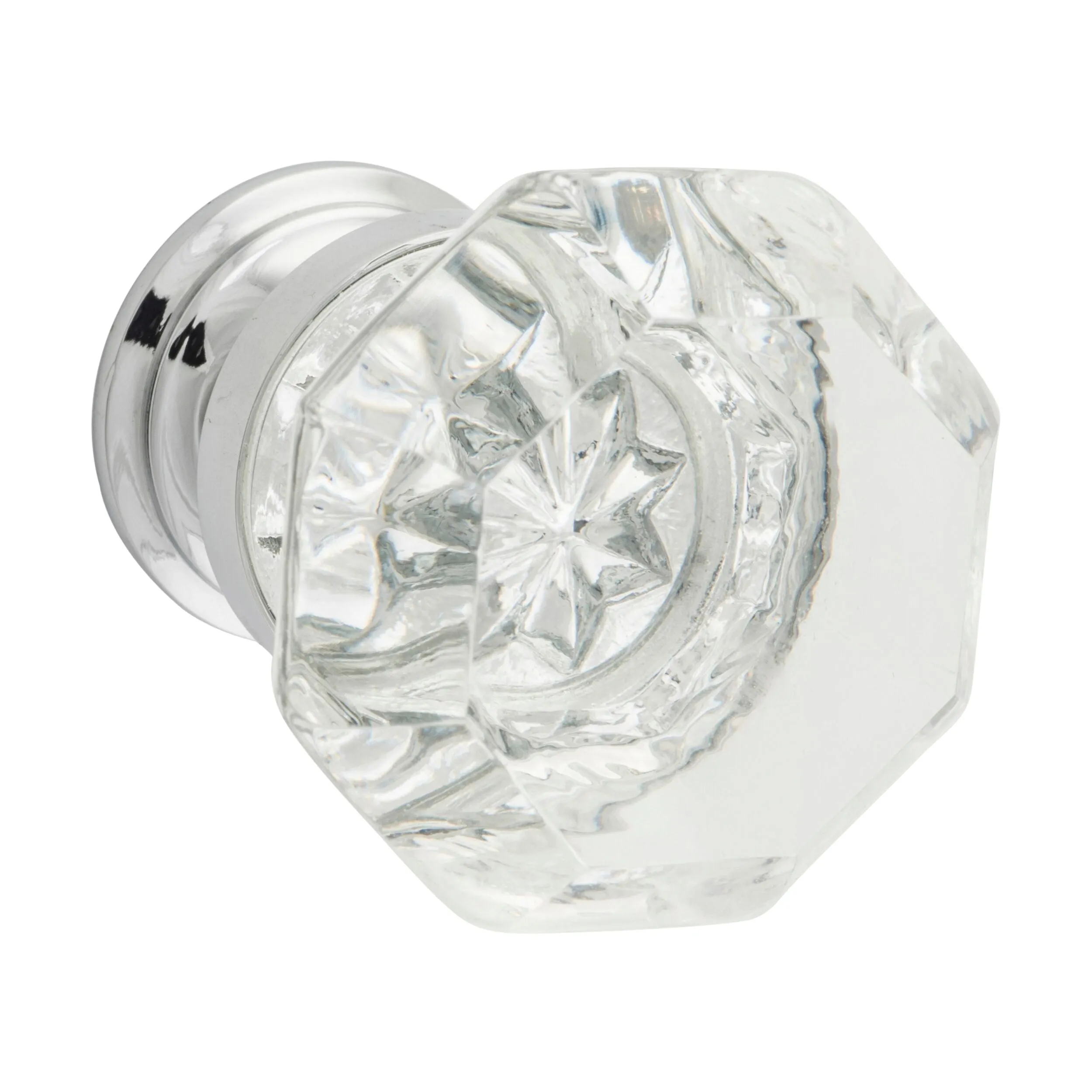 9524 Cupboard Knob Sophia Glass Chrome Plated D41xP47mm BP27mm