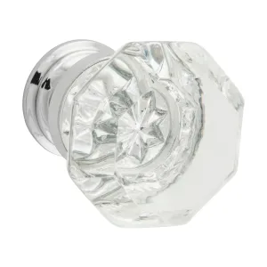 9524 Cupboard Knob Sophia Glass Chrome Plated D41xP47mm BP27mm