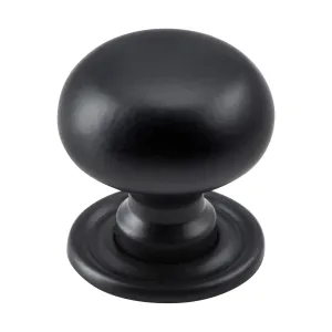 9563 Cupboard Knob Sheet Brass Matte Black D25xP27mm