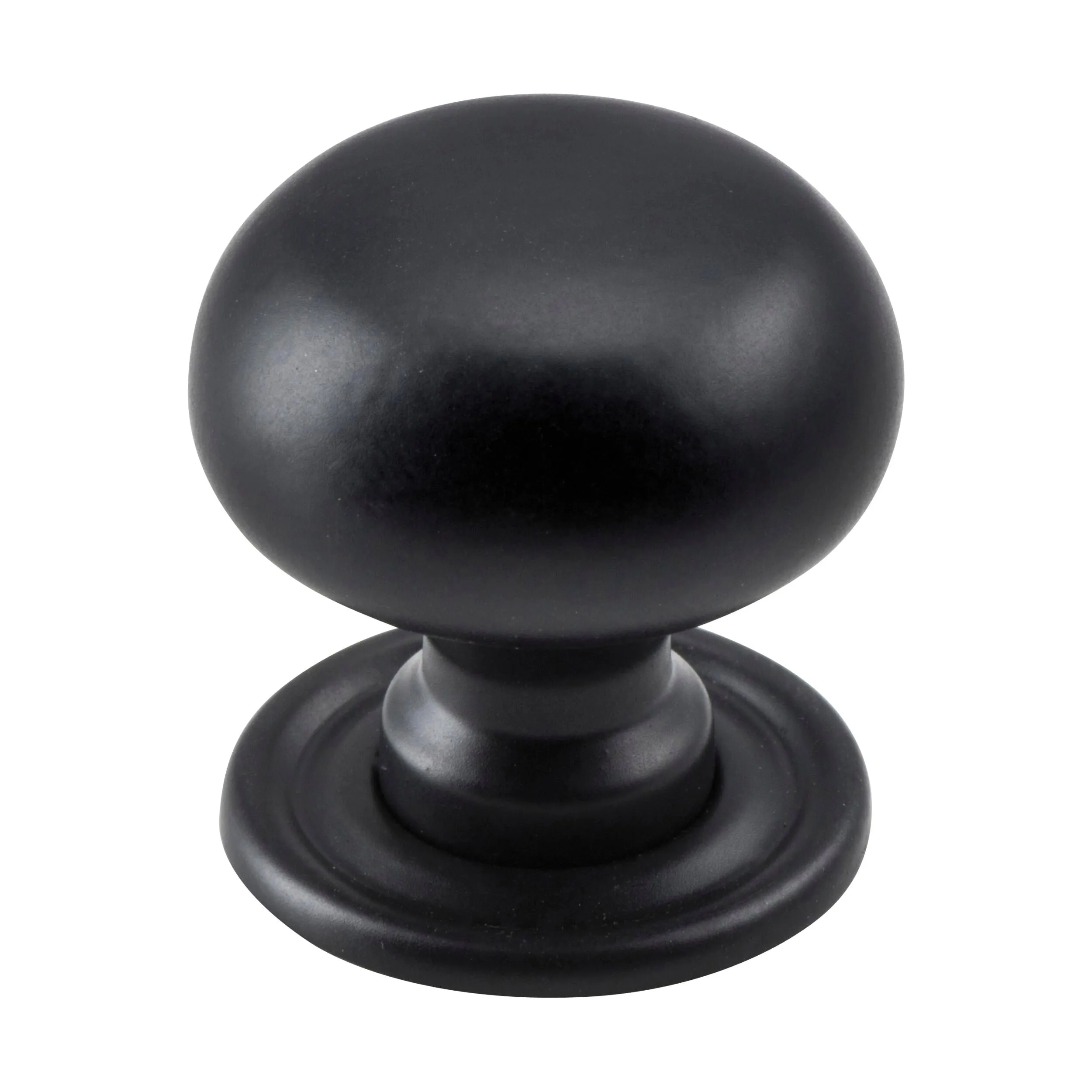 9563 Cupboard Knob Sheet Brass Matte Black D25xP27mm