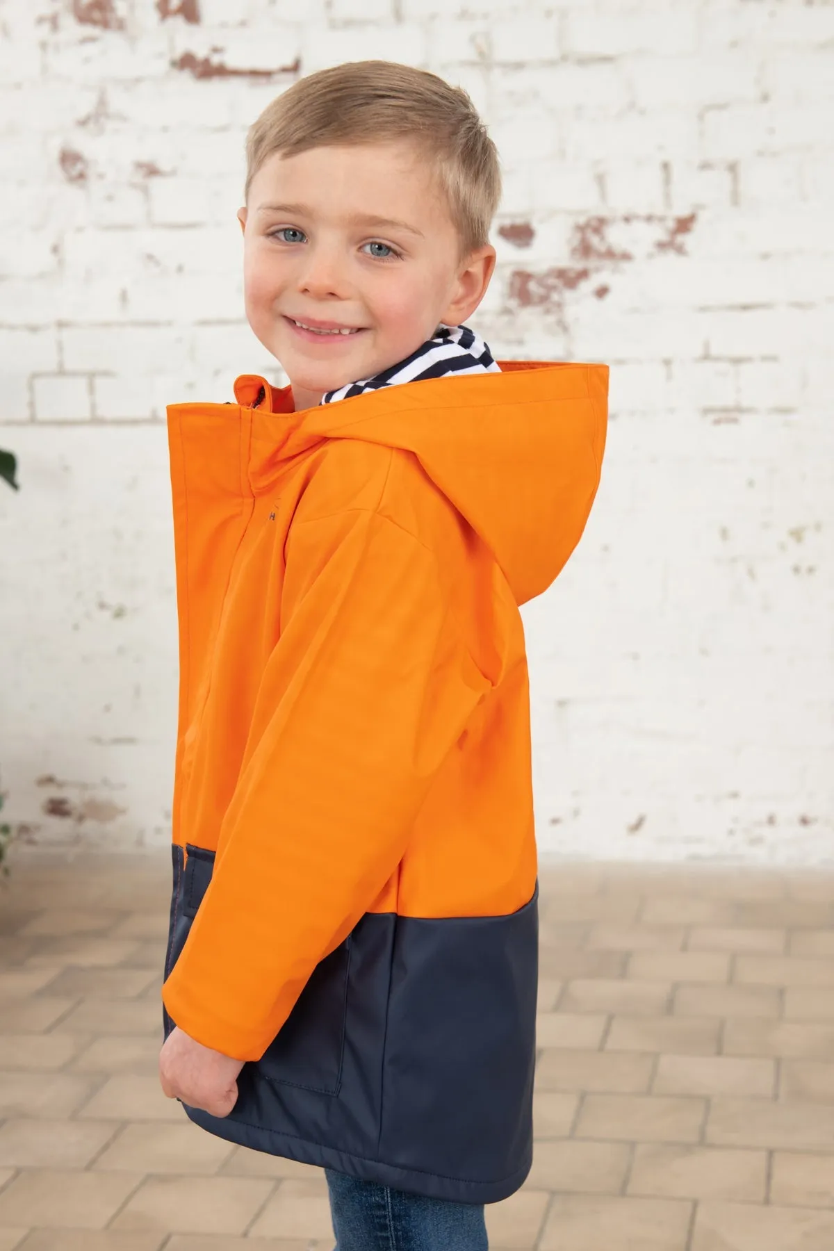 Anchor Jacket - Navy Orange