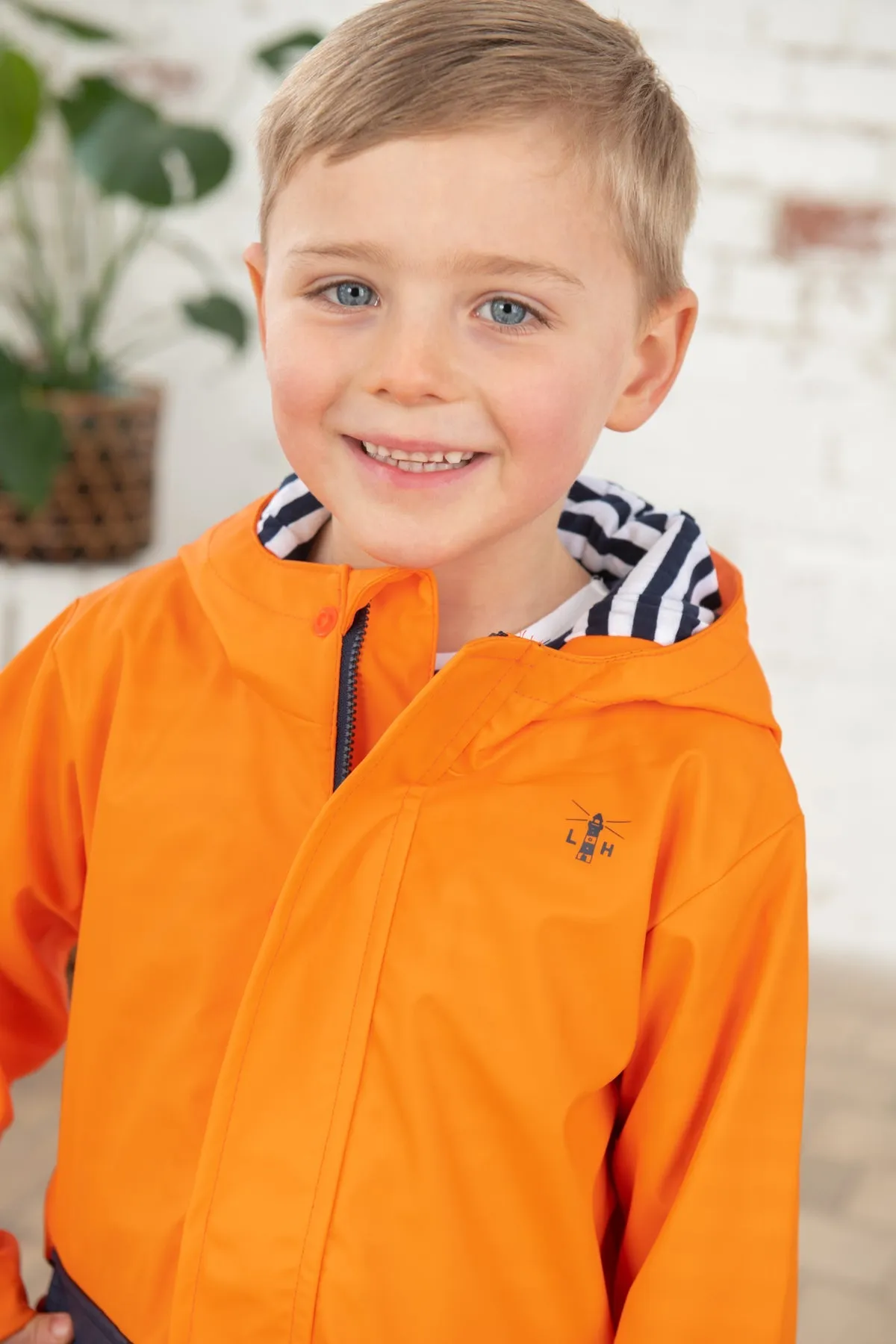Anchor Jacket - Navy Orange