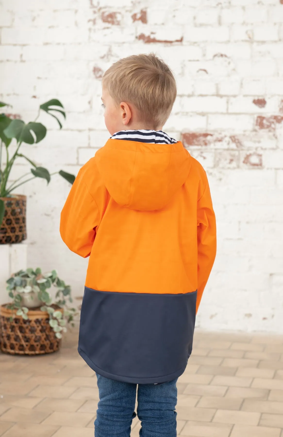 Anchor Jacket - Navy Orange
