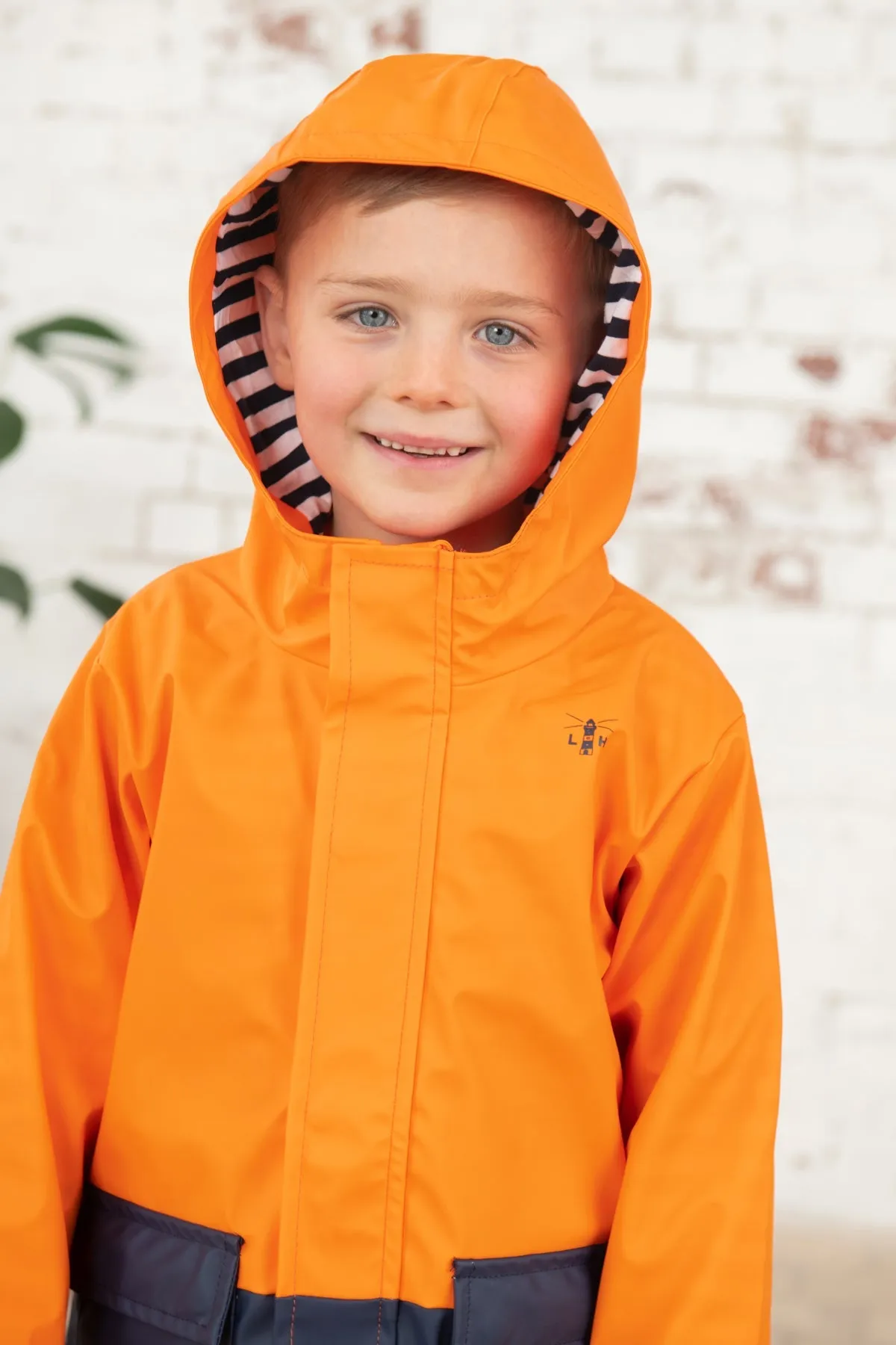 Anchor Jacket - Navy Orange