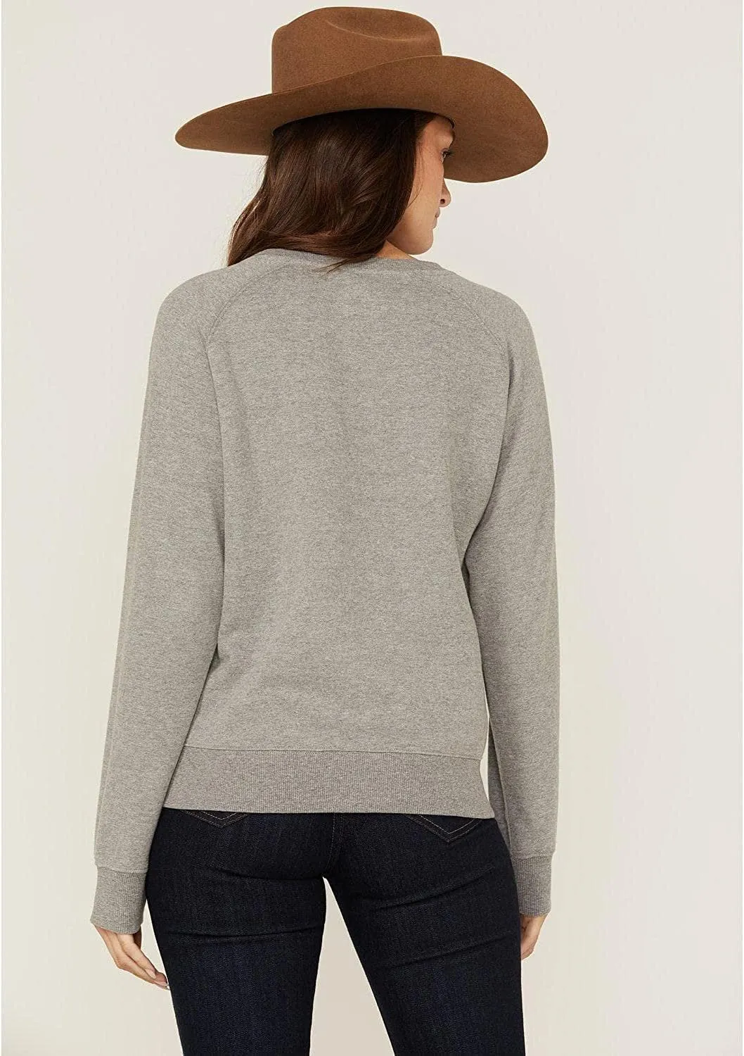 Ariat Women's R.E.A.L. Pacific Steerhead Sweatshirt, Heather Grey