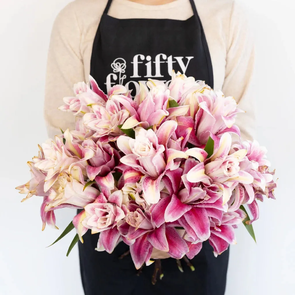 Bubblegum Pink Rose Lily