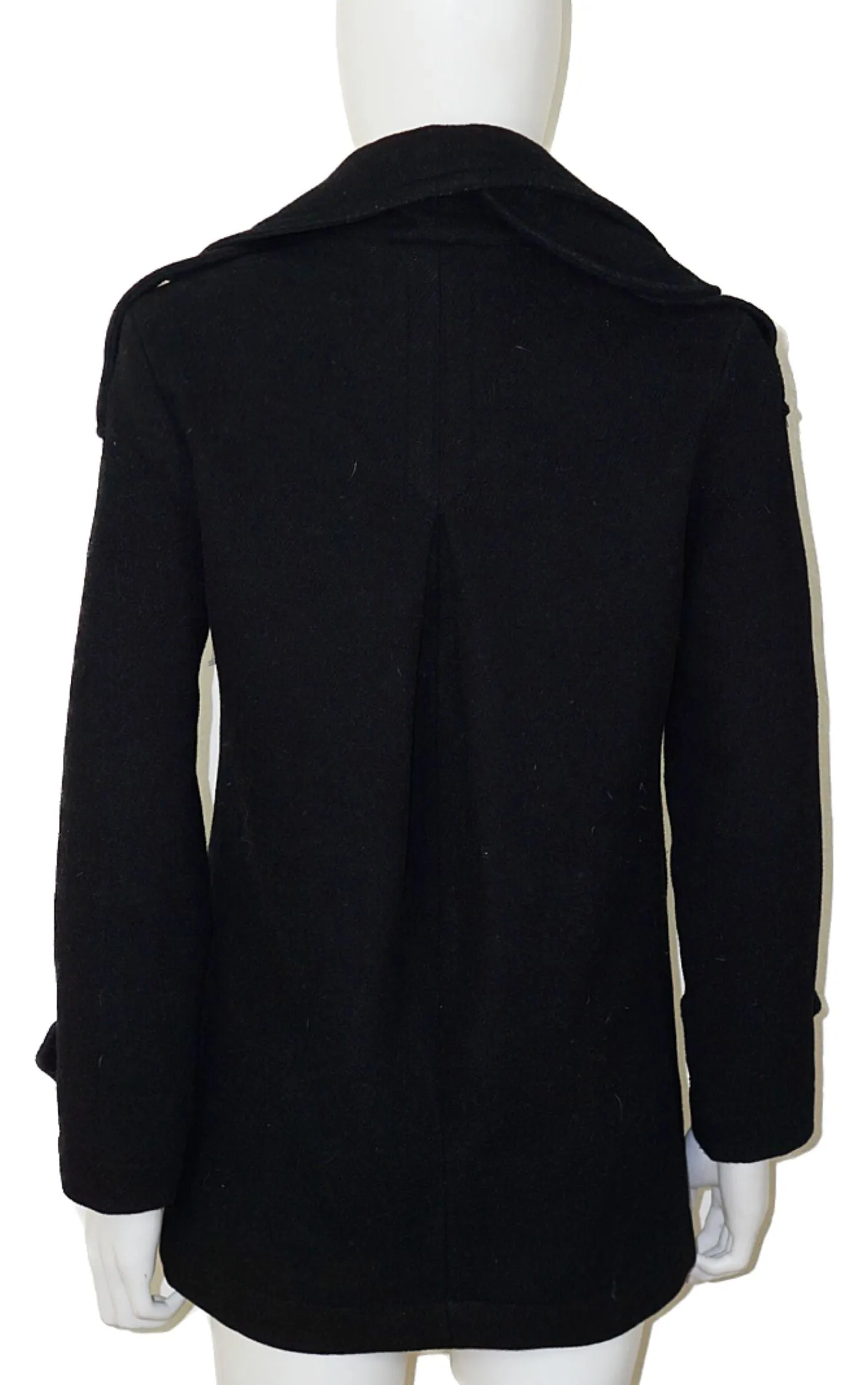 BURBERRY Brit Black Double Breasted Wool Jacket
