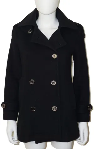 BURBERRY Brit Black Double Breasted Wool Jacket