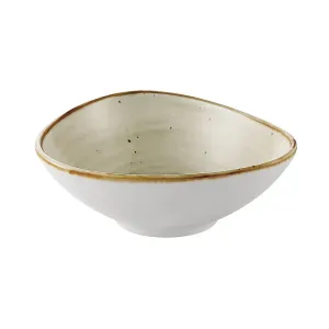 CAC China TUS-TB5-BGE Triangular Bowl Desert Beige 6oz 4 3/4" Case of 36 Pcs