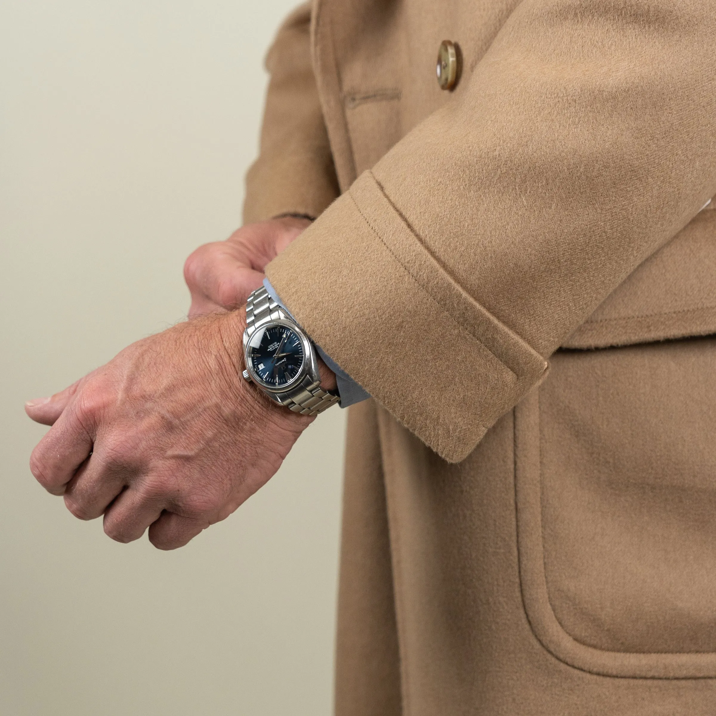 Camel Hair Double Breasted Polo Coat