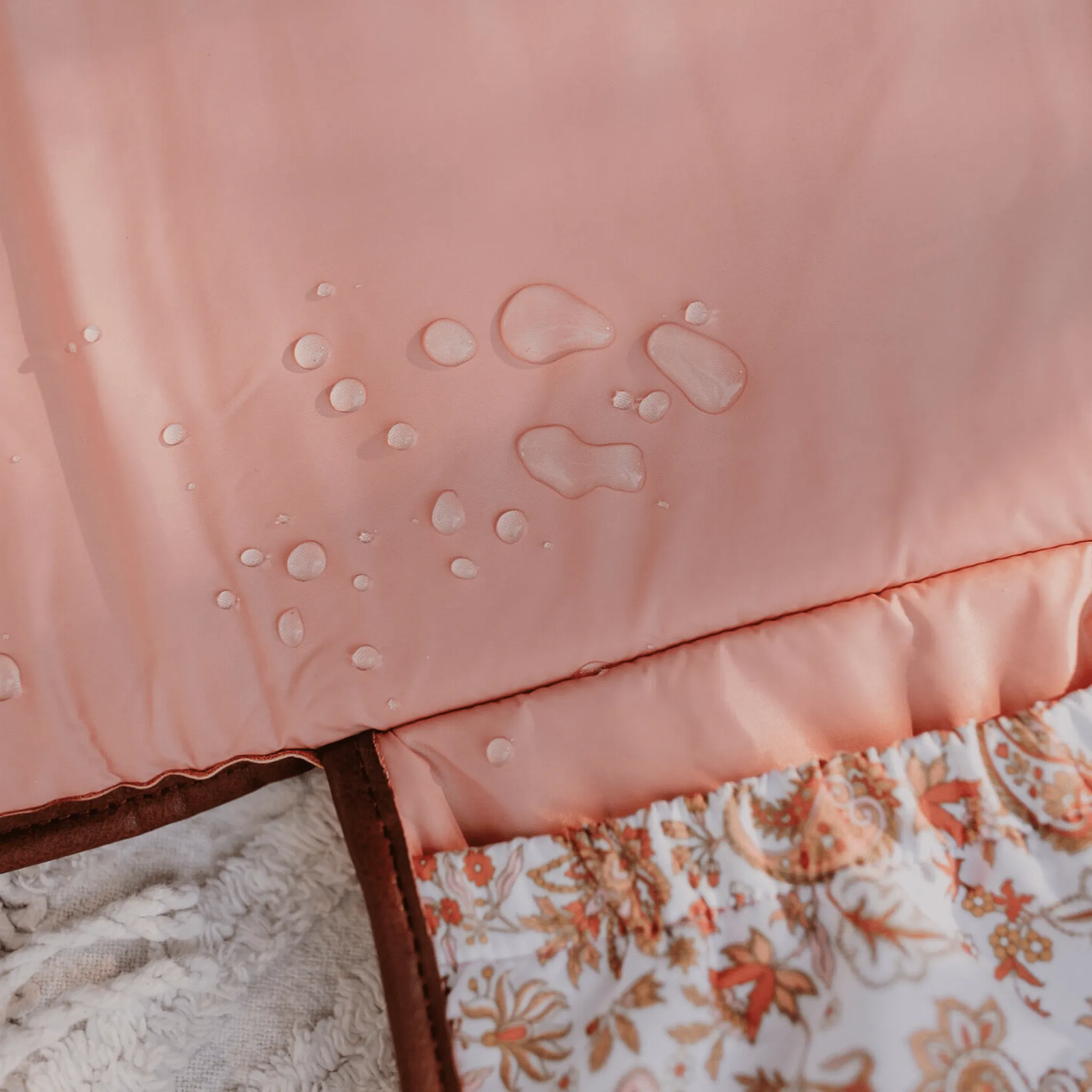 Change Mat Clutch - Peach Paisley/Tan