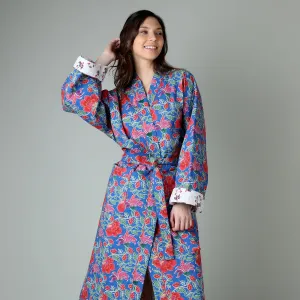 Clarence Indigo Quilted Robe