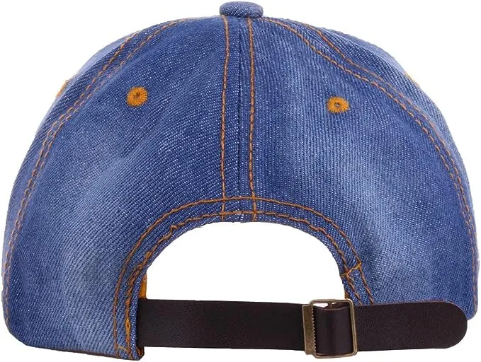 Dark Blue Cross Rhinestone Fashion Caps