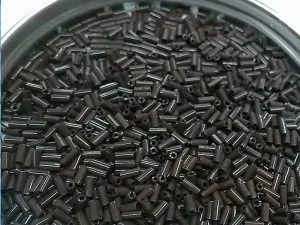 Dark Brown Opaque Pipe / Bugle Glass Seed Beads