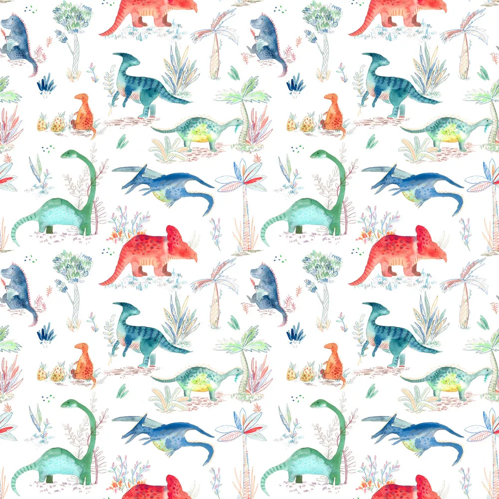 Dinos Printed Cotton Fabric (By The Metre) Primary