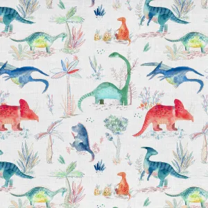 Dinos Printed Cotton Fabric (By The Metre) Primary