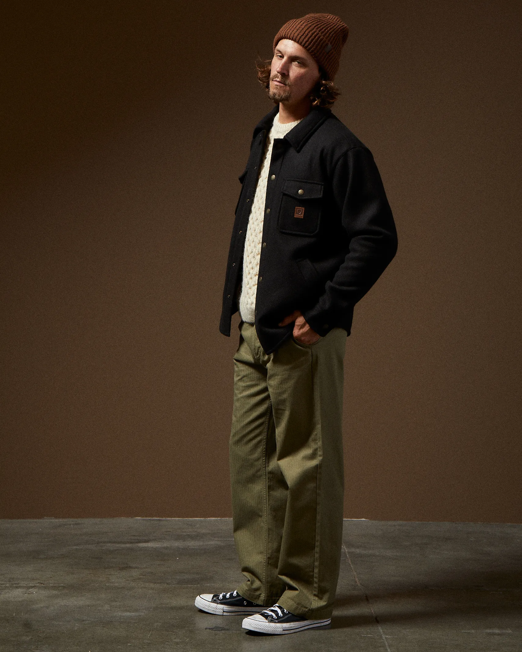 Durham Felted Stretch Jacket in Black