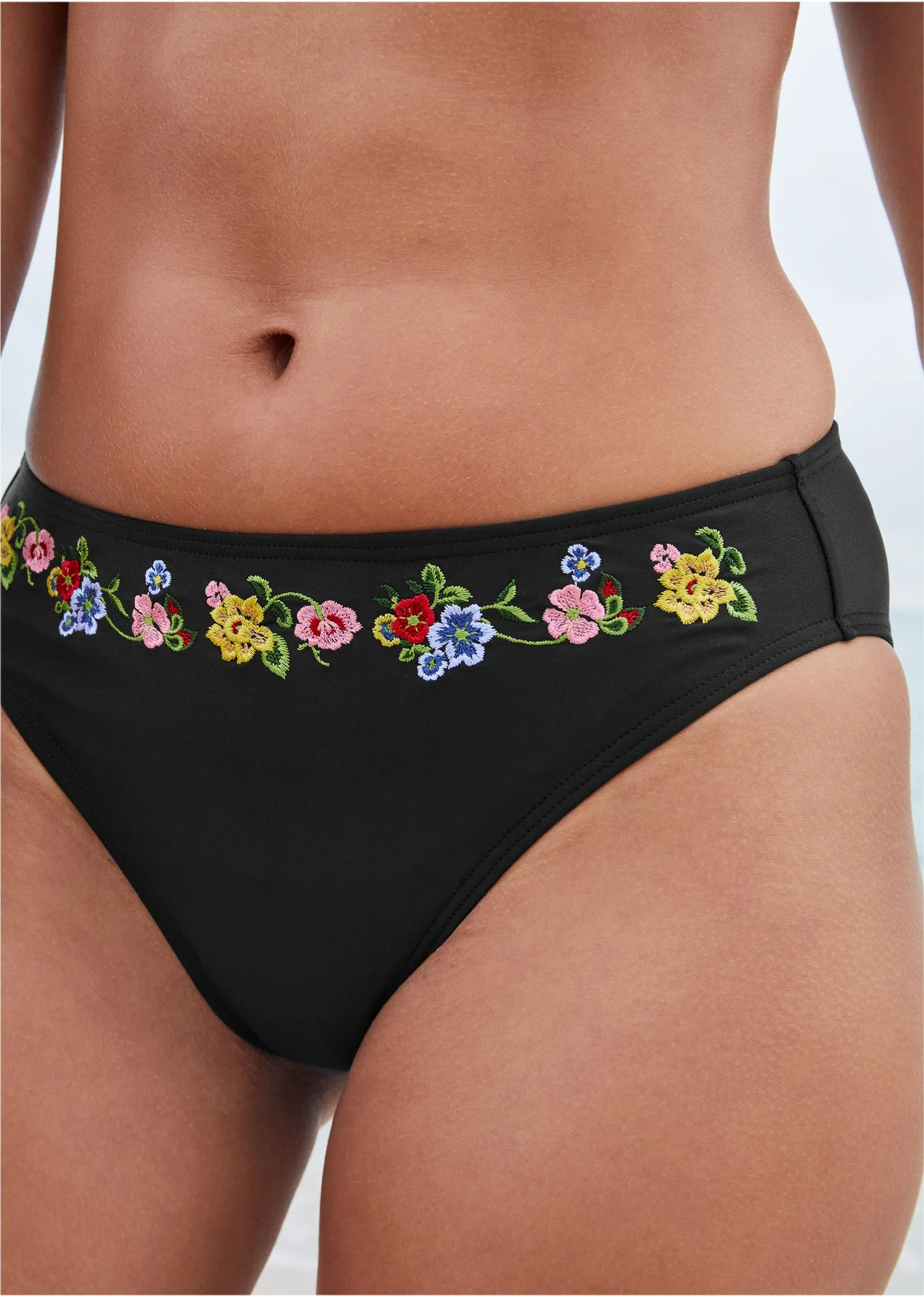 Embroidered Hipster Bottom - Fiesta Romance Embroidery