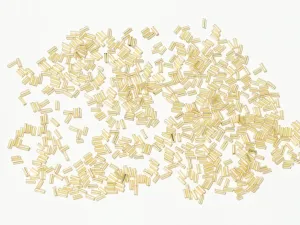 Golden Silverline Pipe / Bugle Seed Beads-4.5  mm