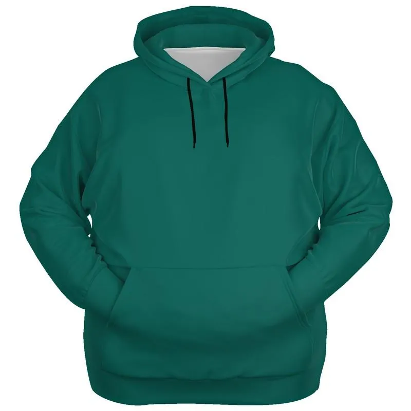 Green Vintage Hoodie | Unisex | with PLUS sizes | Medium Dark Pure Blue Cool Green | C100M0Y50K60