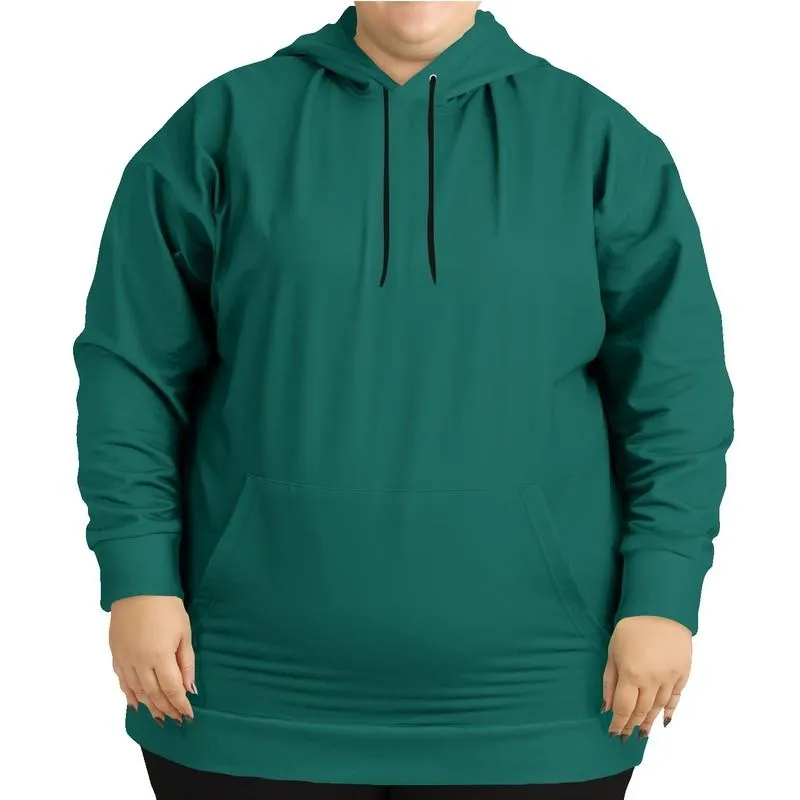 Green Vintage Hoodie | Unisex | with PLUS sizes | Medium Dark Pure Blue Cool Green | C100M0Y50K60