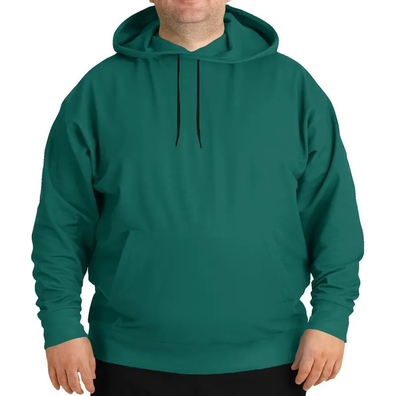 Green Vintage Hoodie | Unisex | with PLUS sizes | Medium Dark Pure Blue Cool Green | C100M0Y50K60