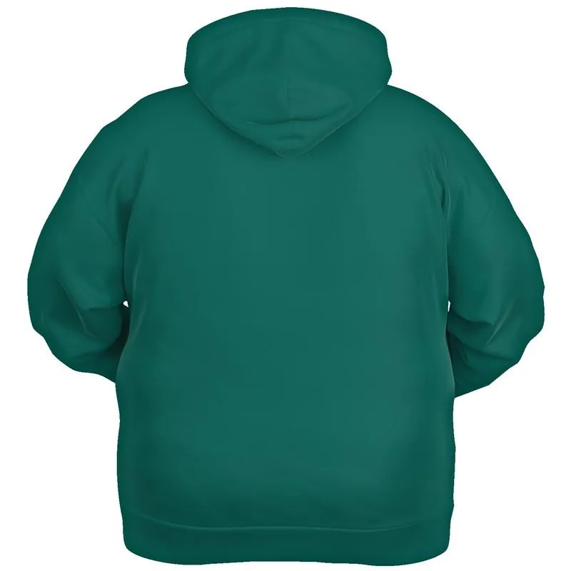 Green Vintage Hoodie | Unisex | with PLUS sizes | Medium Dark Pure Blue Cool Green | C100M0Y50K60