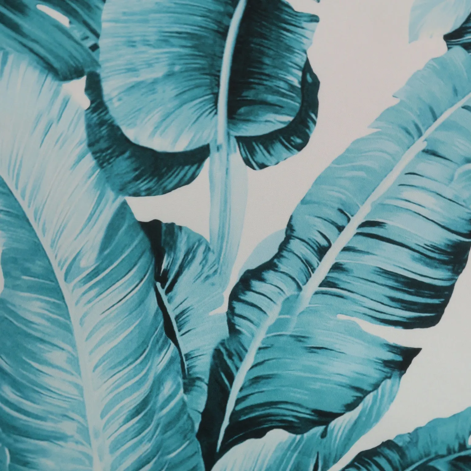 Grey Floral on White Background Printed Polyester Mikado Fabric
