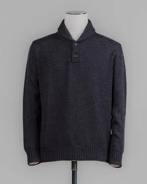 G.R.P. Firenze Shawl Collar Knit / Charcoal