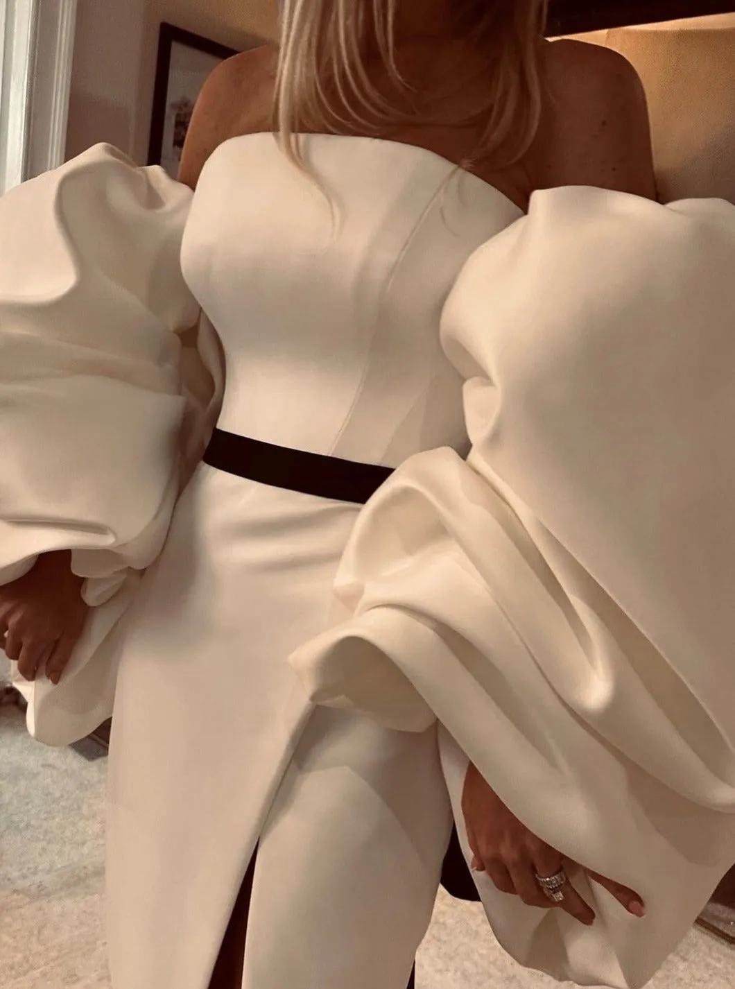 Ivory Polyester Heavy Satin - Queen