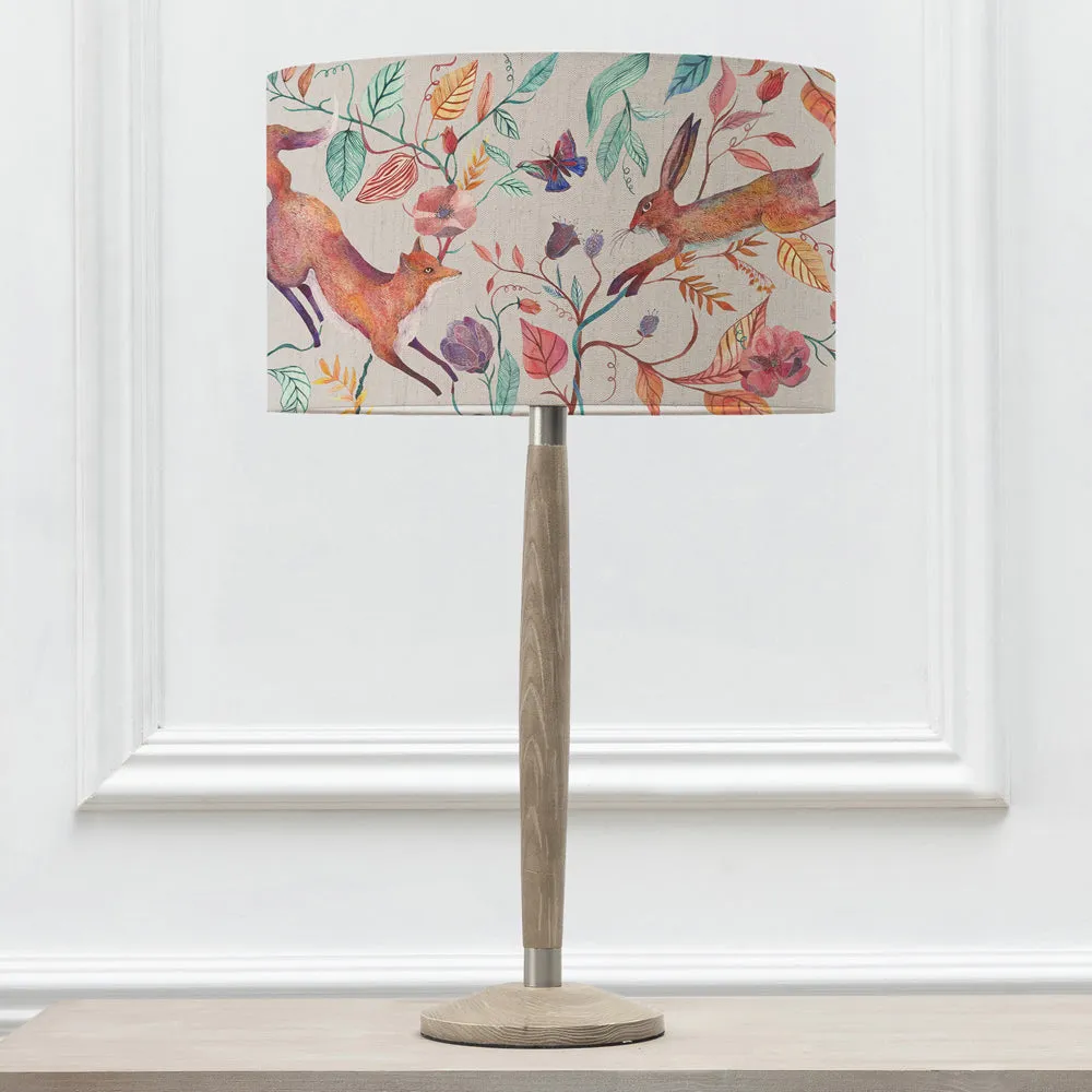 Leaping Into The Fauna Eva & Solensis Complete Table Lamp Grey/Linen
