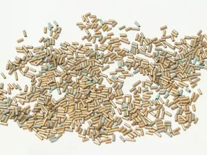 Light Spray Golden Opaque Pipe / Bugle Glass Seed Beads (Wholesale)