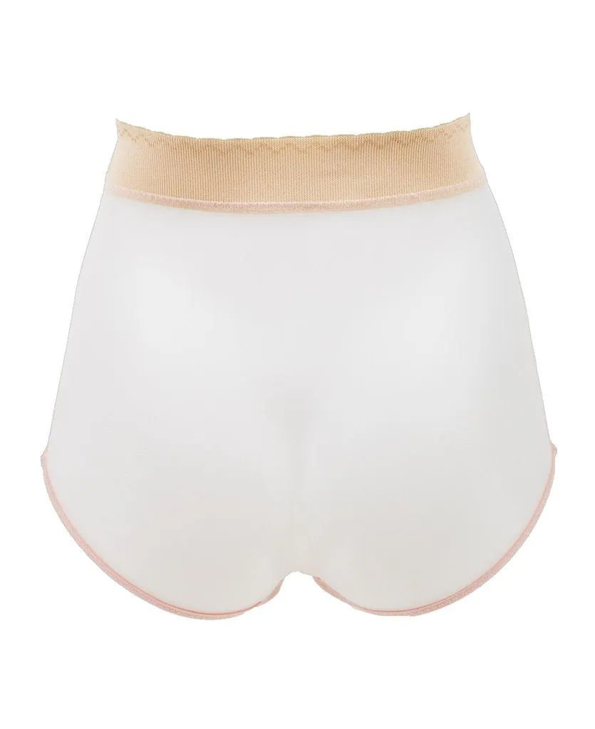 Love Letters High Waist Knicker - Powder Peach   Black