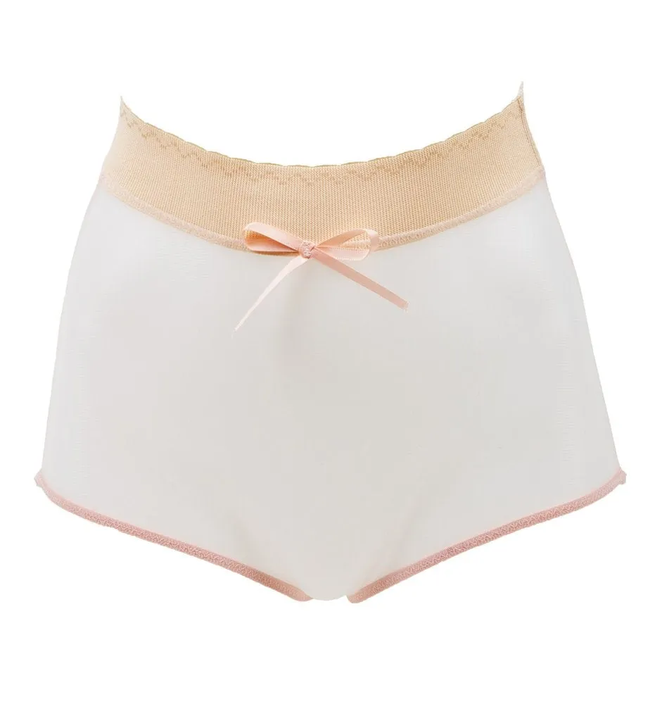 Love Letters High Waist Knicker - Powder Peach   Black