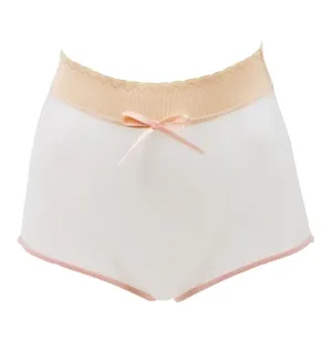 Love Letters High Waist Knicker - Powder Peach   Black