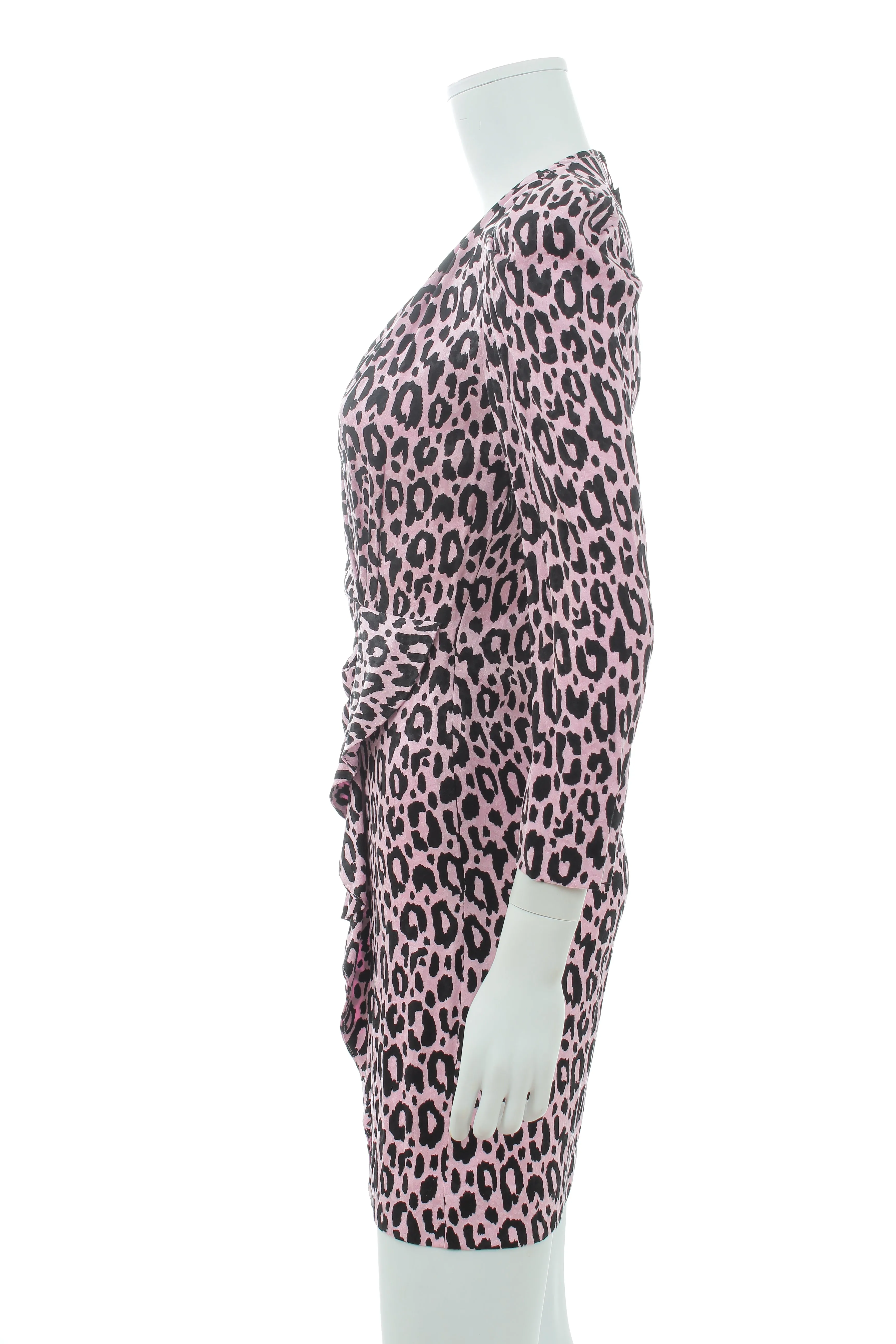 Maje 'Ripanta' Wrap-Effect Leopard Printed Mini Dress