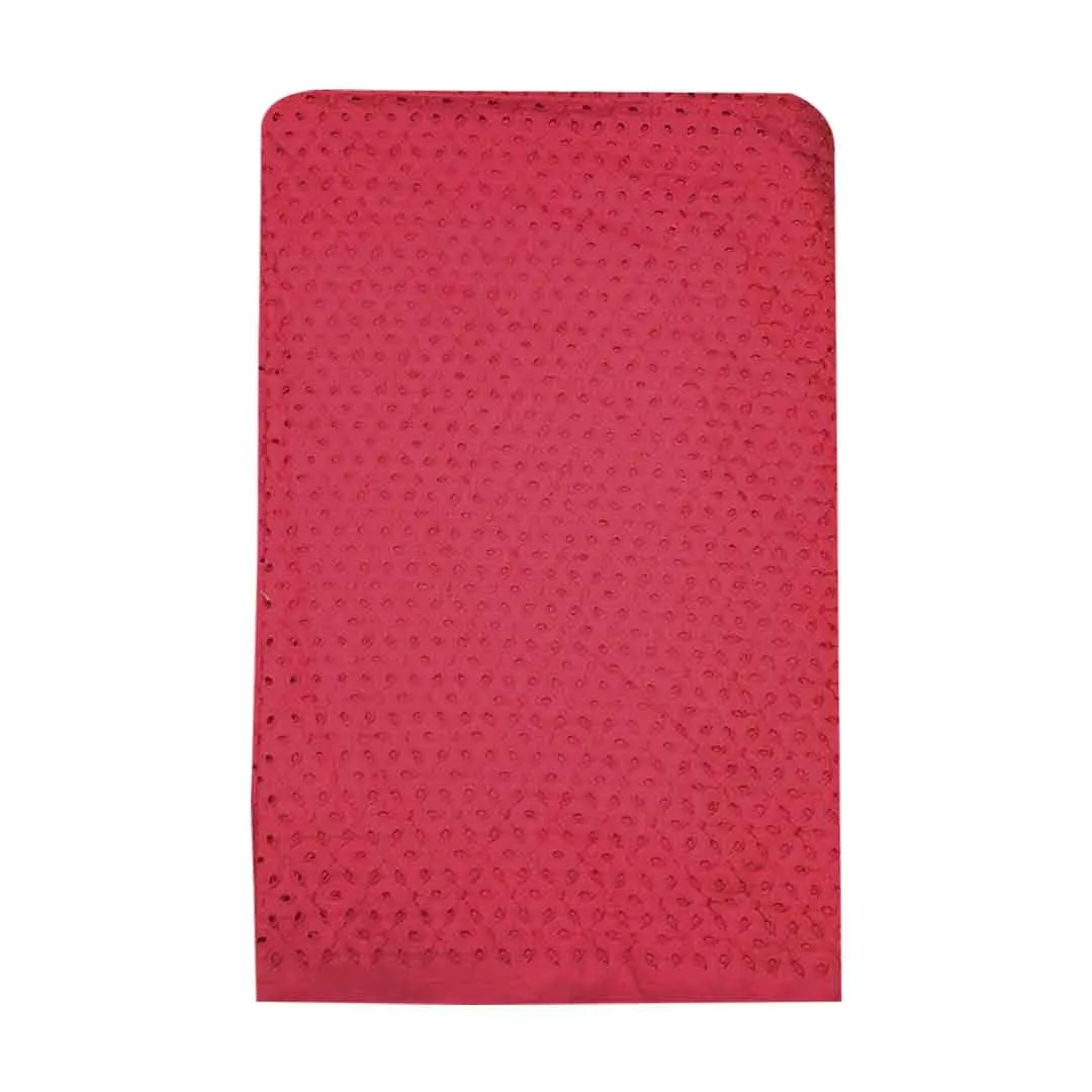 Maroon Floral Embroidered Cotton Hakoba Fabric