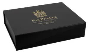 Matt Black Foil Printed Boxes 170x220x50mm