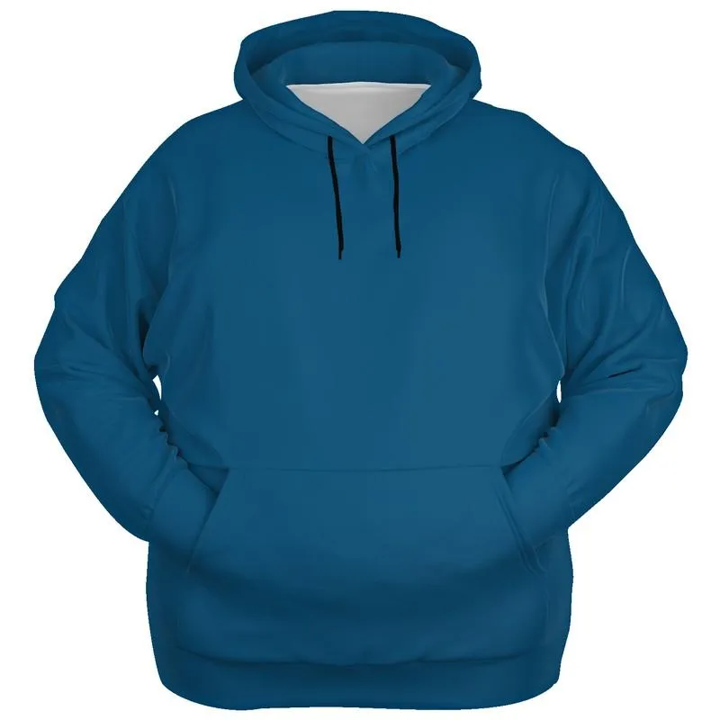 Medium Dark Blue Cyan Hoodie | Unisex | with PLUS sizes | Medium Dark Pure Blue Cyan | C100M25Y0K60