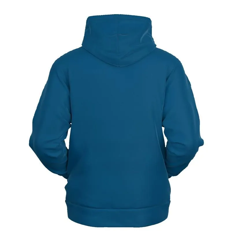Medium Dark Blue Cyan Hoodie | Unisex | with PLUS sizes | Medium Dark Pure Blue Cyan | C100M25Y0K60
