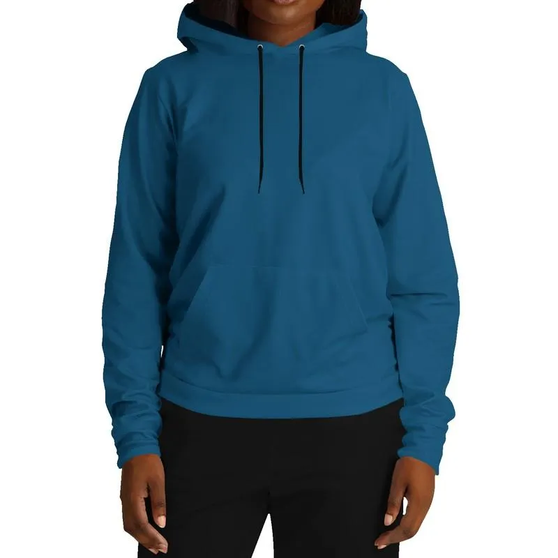 Medium Dark Blue Cyan Hoodie | Unisex | with PLUS sizes | Medium Dark Pure Blue Cyan | C100M25Y0K60