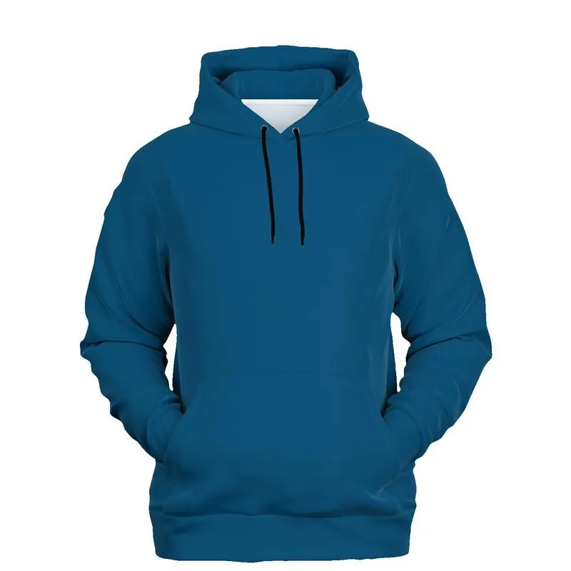 Medium Dark Blue Cyan Hoodie | Unisex | with PLUS sizes | Medium Dark Pure Blue Cyan | C100M25Y0K60