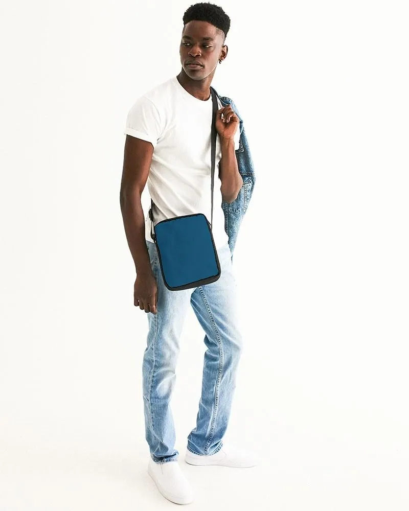 Medium Dark Blue Cyan Messenger Pouch | Medium Dark Pure Blue Cyan | C100M25Y0K60