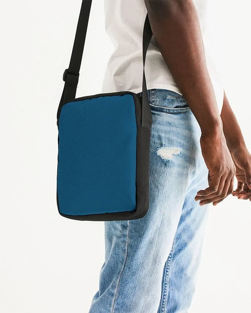 Medium Dark Blue Cyan Messenger Pouch | Medium Dark Pure Blue Cyan | C100M25Y0K60
