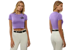 Olympia Embroidered Crop Purple