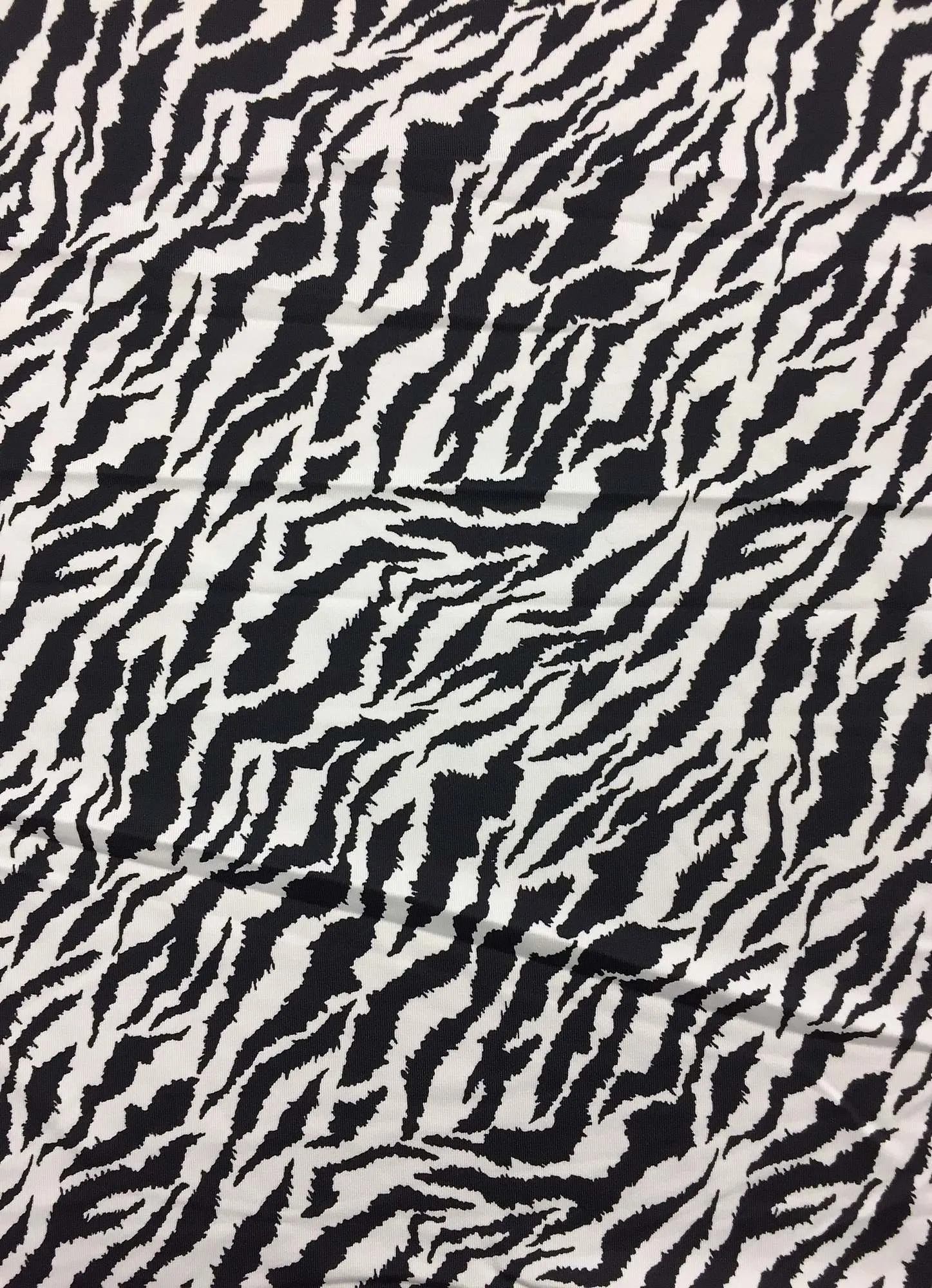 POLY HEAVY DTY YOGA STRETCHED KNIT WITH ZEBRA PRINT<br><h6>1-WHITE/BLACK<br>329HPRT-ZEBRA</h6>